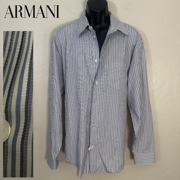 Armani Collezioni Long Sleeve Shirt XXL Gently worn 100% cotton 25" armpits - Picture 1 of 4
